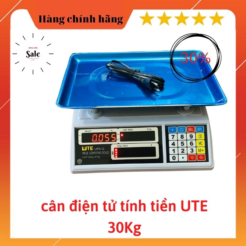 Cân điện tử tính tiền ute-30kg