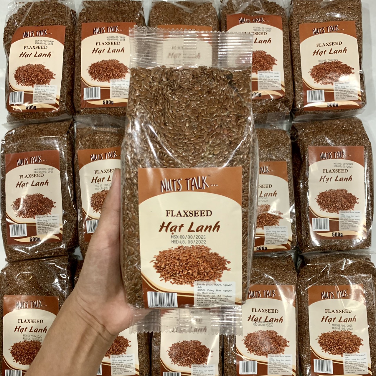 500G Hạt Lanh- Flaxseed -Nuts Talk-Đồ Ăn Vặt-Ăn Vặt- Uy Tín