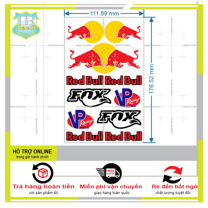 Logo sticker mini dán xe máy l 04