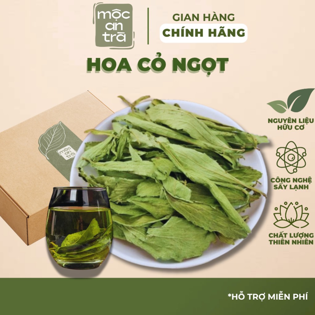 ✅[CHÍNH HÃNG] Hoa Cỏ Ngọt 10gr Sấy Khô Tự Nhiên Lá Nguyên, Không Vụn, Giúp Giảm Đường Huyết, Ổn Định Tim Mạch