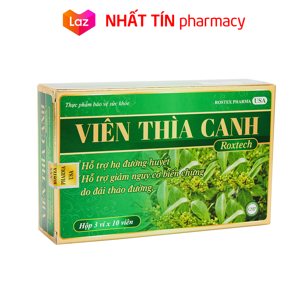 Viên Cao Thìa Canh Roxtech giúp hạ đường huyết, giảm tiểu đường, giảm đái tháo đường - Hộp 30 viên