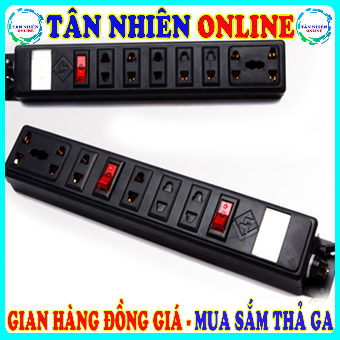 Ổ cắm điện thông minh màu đen tiện dụng nhiều lỗ cắm cho gia đình, đồng giá 69k, Tân Nhiên Online