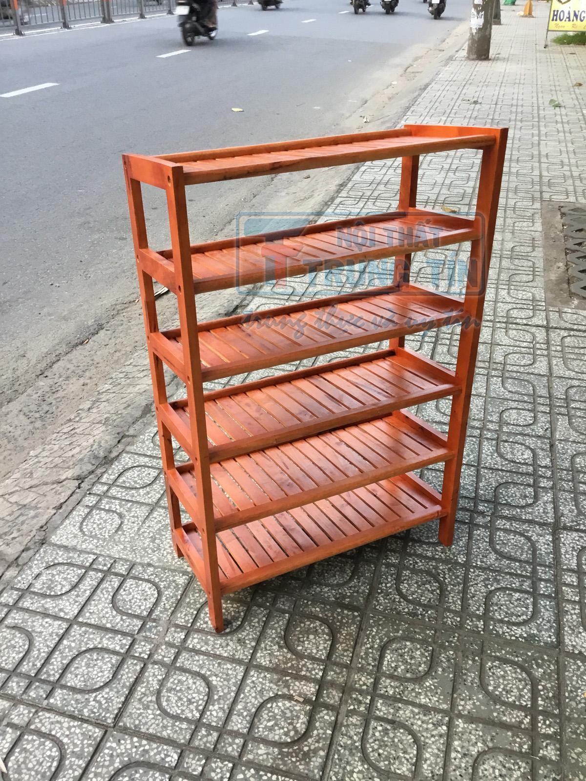 Kệ để giày dép gỗ 6 tầng ngang 60 cm