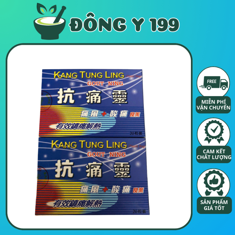 Kang Tung Ling - Gout Ning - Trấn Thống Linh Hỗ Trợ Xương Khớp Hàng Chính Hãng Lọ 20 Viên - Đông Y 199