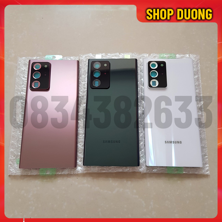 Linh kiện - nắp lưng điện thoại samsung note 20 ultra có cụm kính camera và keo dán - shop dương