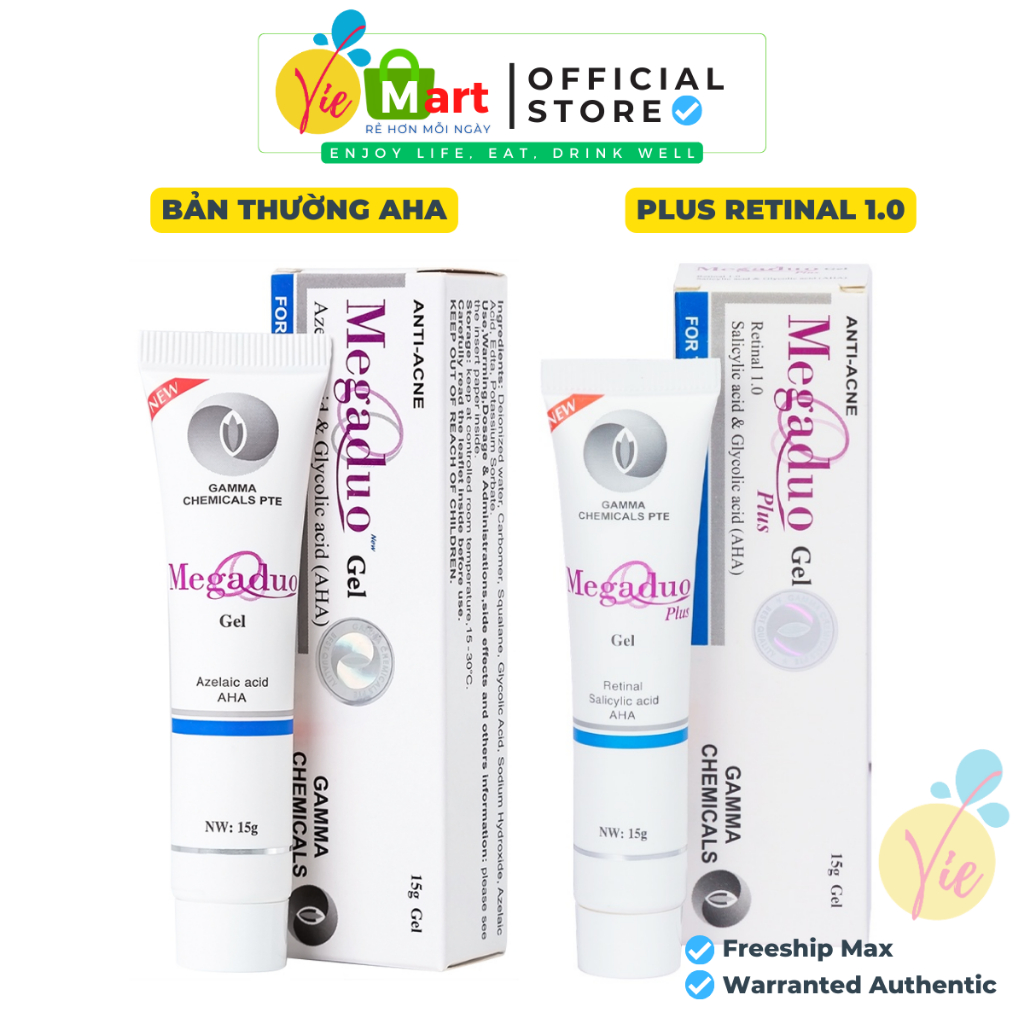 Megaduo Gel. Megaduo Plus Retinal - Gel MegaDuo + giảm mụn, giảm thâm, mờ sẹo 15g