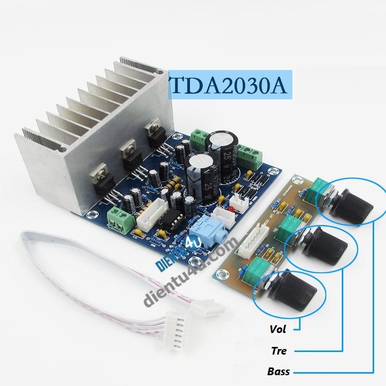 MẠCH KHUẾCH ĐẠI ÂM THANH TDA2030 2.1 KÊNH XH-M553
