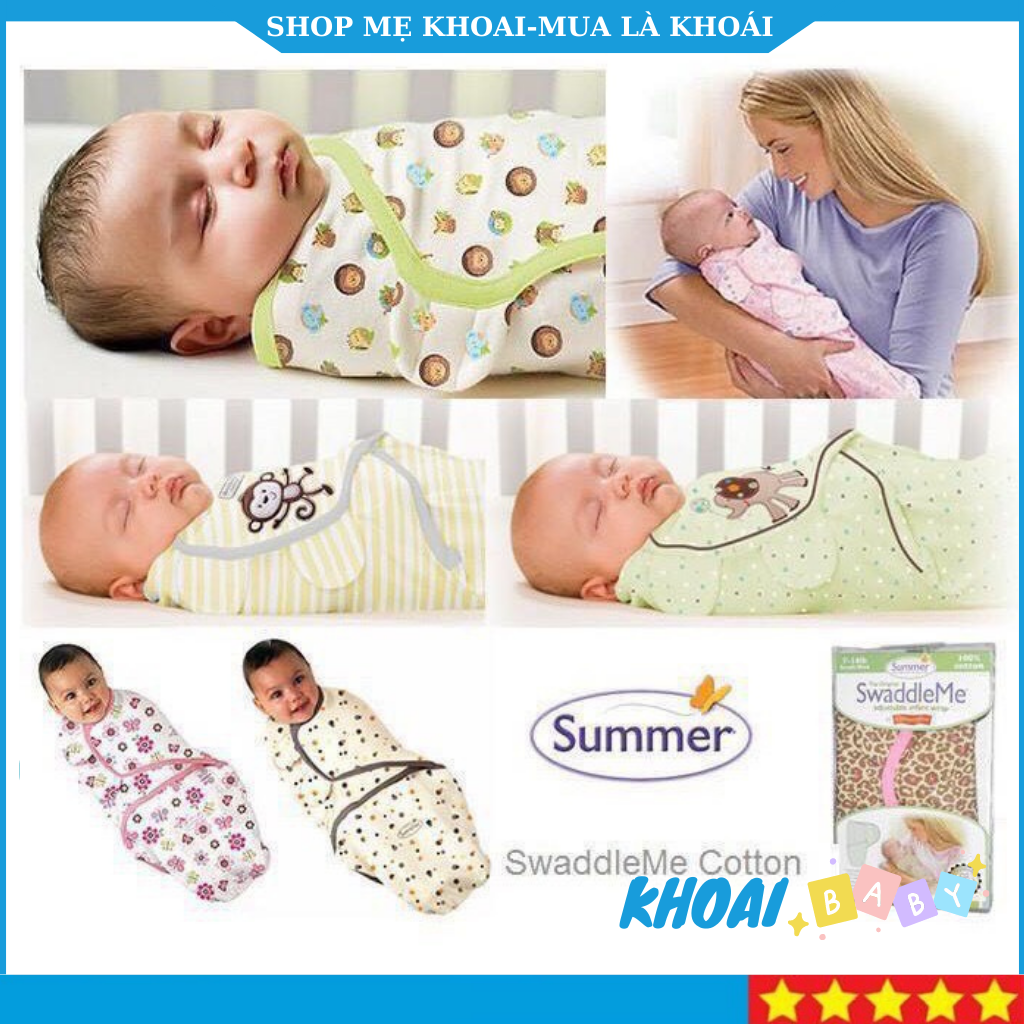 Chăn Ủ Kén Summer Infant SwaddleMe cotton Cho Bé SP041-Khoaibaby