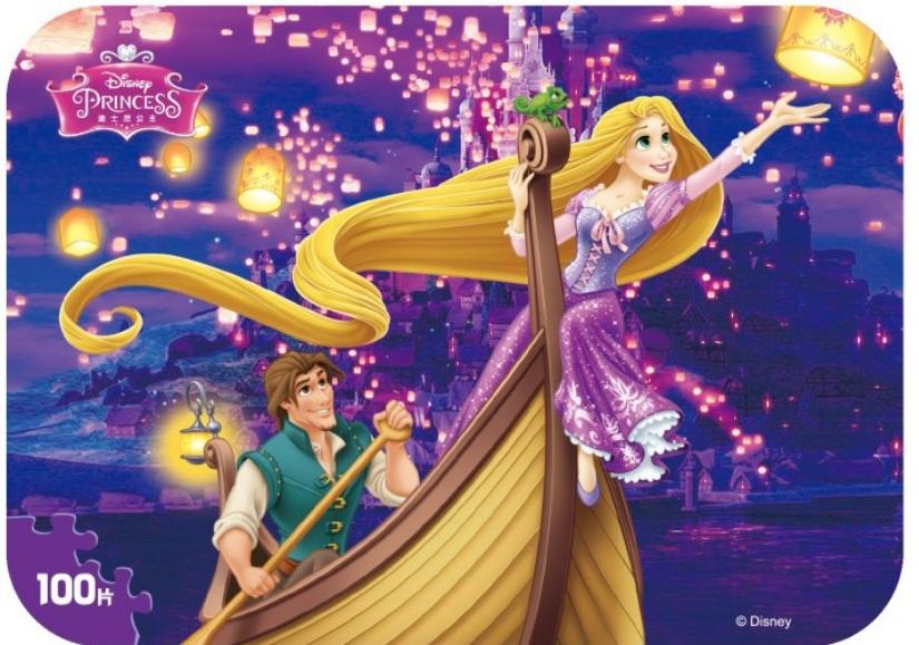 Ghép hình puzzle 100 mảnh hộp in dập nổi - ghép tranh công chúa tóc vàng