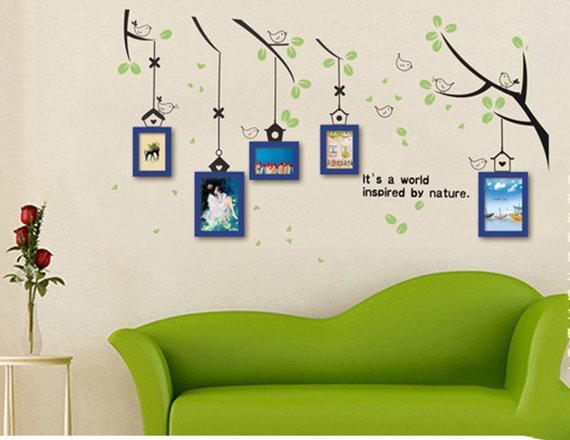 Binbin kat64 Navy pine wood wall picture frame sets
