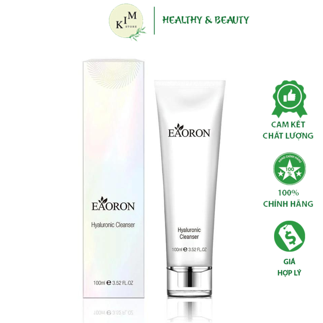 Sửa rửa mặt trắng da eaoron hyaluronic cleanser dưỡng ẩm, se khít lỗ chân lông, sáng da 100ml