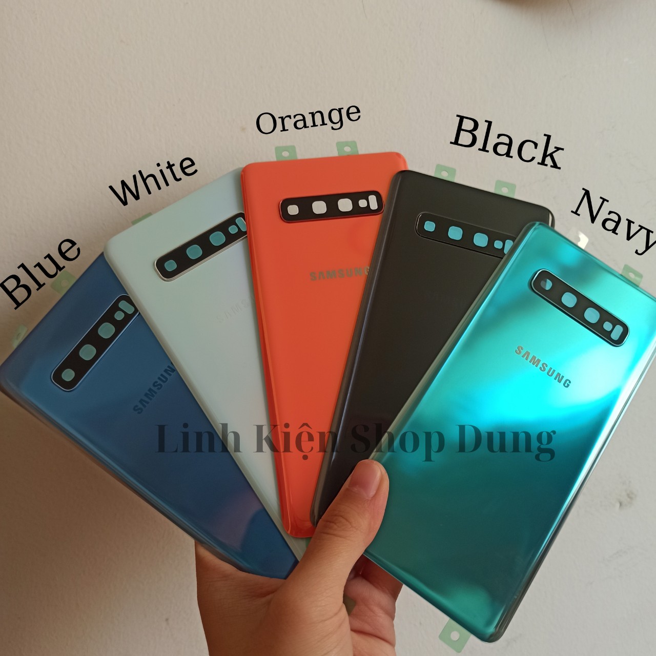 Nắp lưng thay thế dành cho Samsung S10+ / S10 Plus có kính cam và keo dán - Shop Dung