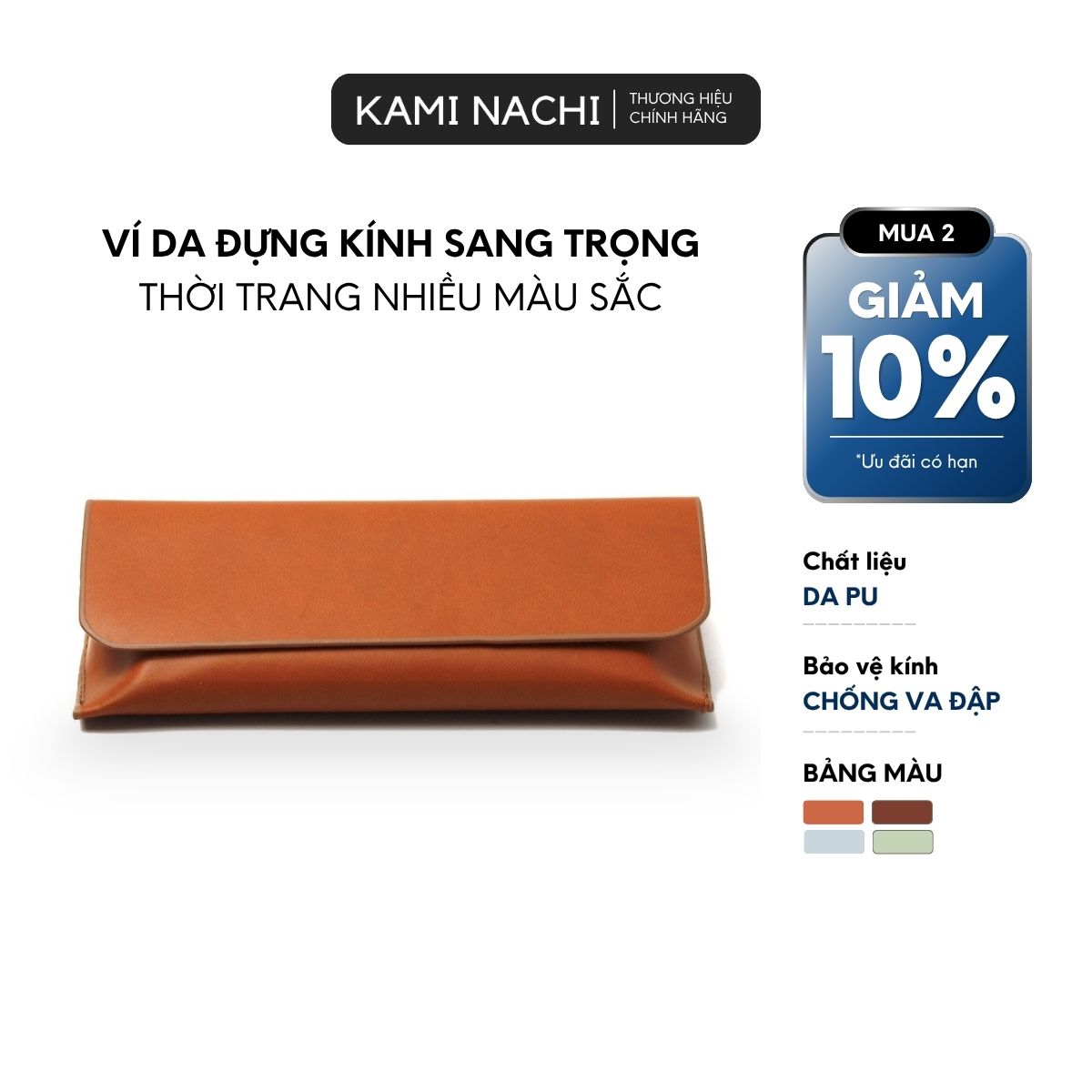 Ví da đựng mắt kính thiết kế thời trang nhiều màu sắc bắt mắt KAMI NACHI