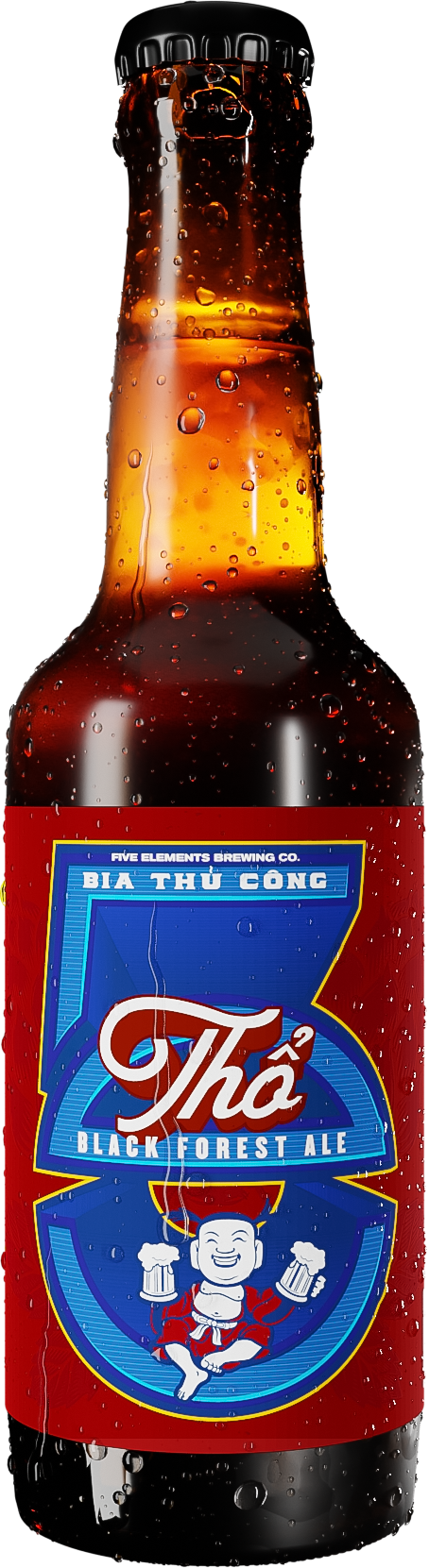 Combo 5 chai Bia Thổ/Bia thủ công/Bia Ngũ Hành/Bia chai 330ml, độ cồn 4.9%/Craft beer