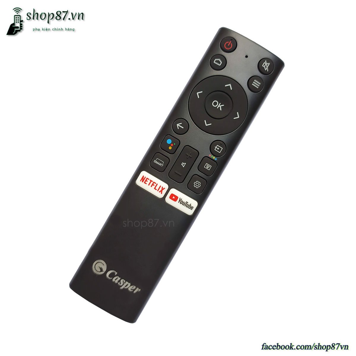 Điều khiển tv Casper remote A1 giọng nói Netflix chính hãng