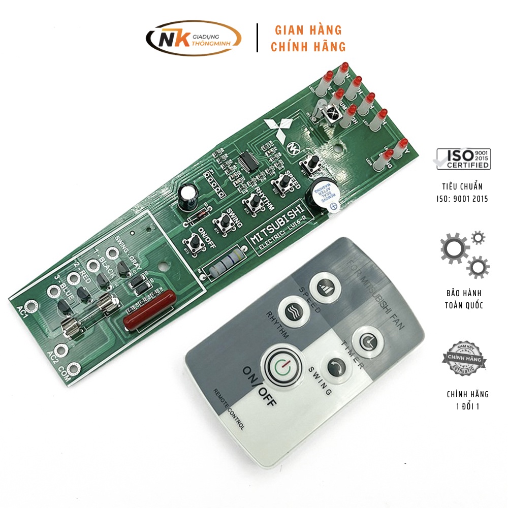 Mạch điều khiển quạt cây, quạt đứng Mitsu bishi LV-16R, bộ mạch điều khiển quạt từ xa, điều khiển quạt