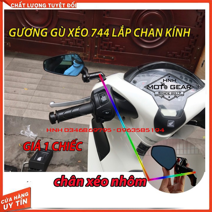 Gương xe máy gù xéo kiểu 744