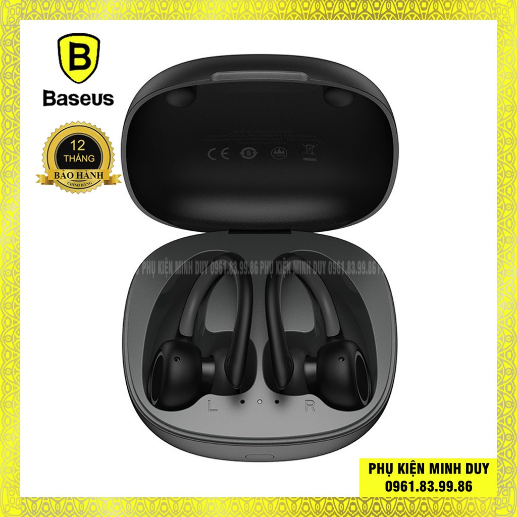 Tai nghe bluetooth Baseus Encok W17 True Wireless Earphone chống thấm nước IP5X, cảm ứng thông minh
