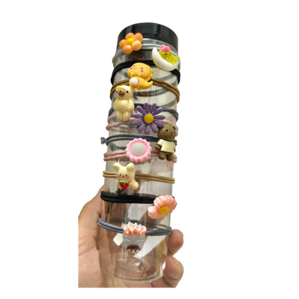 Set 10 Dây buộc tóc nhiều mẫu dễ thương Cho Mẹ và Bé