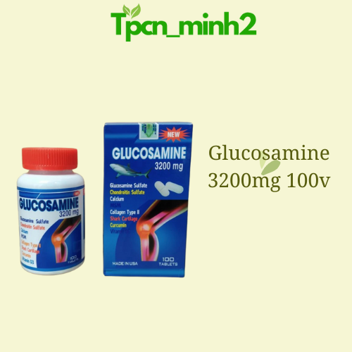 Hỗ trợ xương khớp glucosamine 3200mg hộp 100 viên 