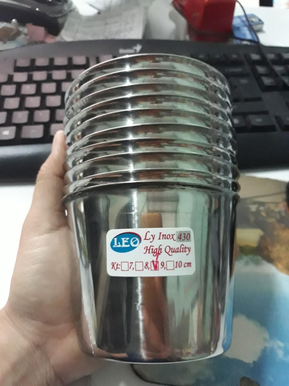 Bộ 10 ly inox đựng đá tủ lạnh giá rẻ mà lại bền 9cm