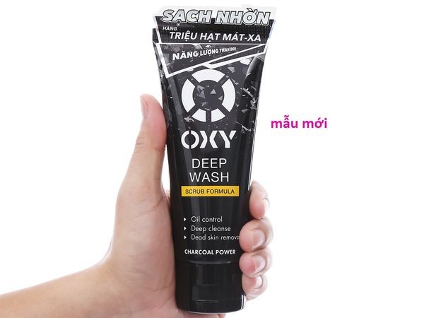 Sữa rửa mặt chiết xuất than tre OXY Deep Wash Scrub Formula 100ml