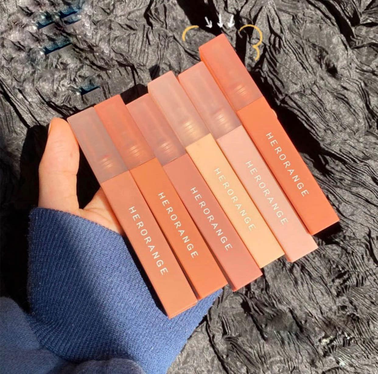 Son lì Herorange Mềm Mịn Như Nhung Chống Thấm Nước Chống Khô Môi Lâu Trôi