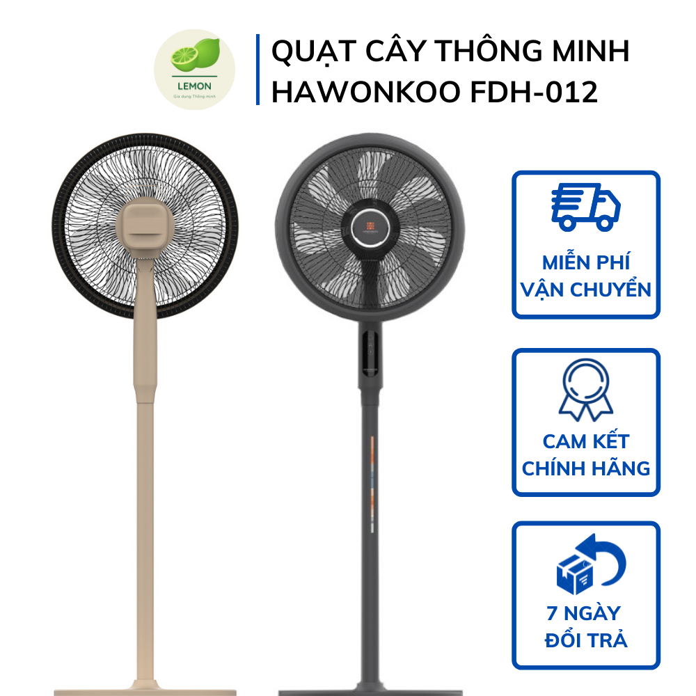 Quạt cây hawonkoo dc inverter fdh-012 - quạt đứng có điều khiển từ xa thông minh