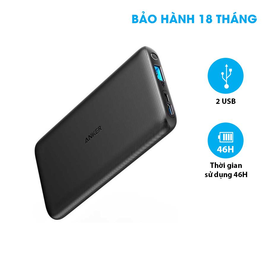 Pin dự phòng anker a1232 powercore lite siêu mòng sạc nhanh 2.4a 10000mah
