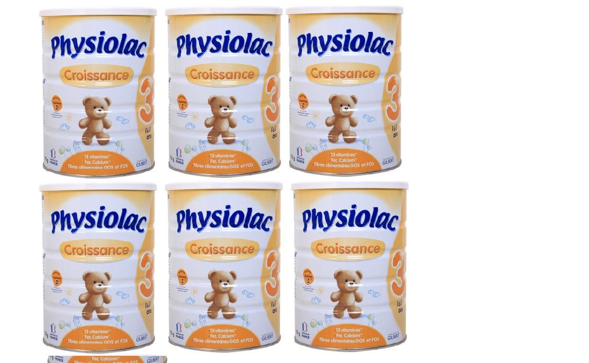 Bộ 6 hộp Physiolac Croissance số 3 900g