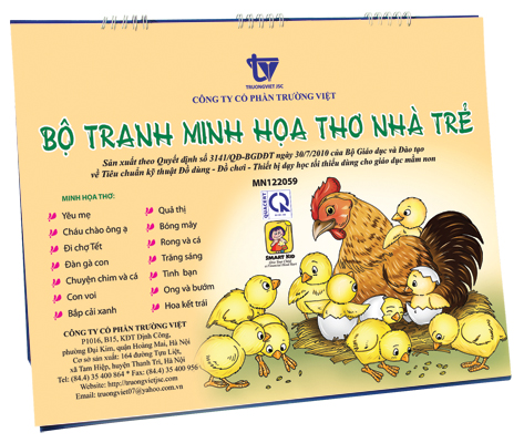 Bộ tranh minh họa thơ mầm non theo thông tư 02 dùng cho 4 khối lớp, nhà trẻ, lớp mầm, chồi, lá