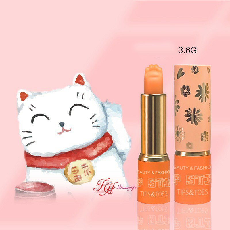 Son Dưỡng Gió Hồng Môi Hình Chân Mèo Cute