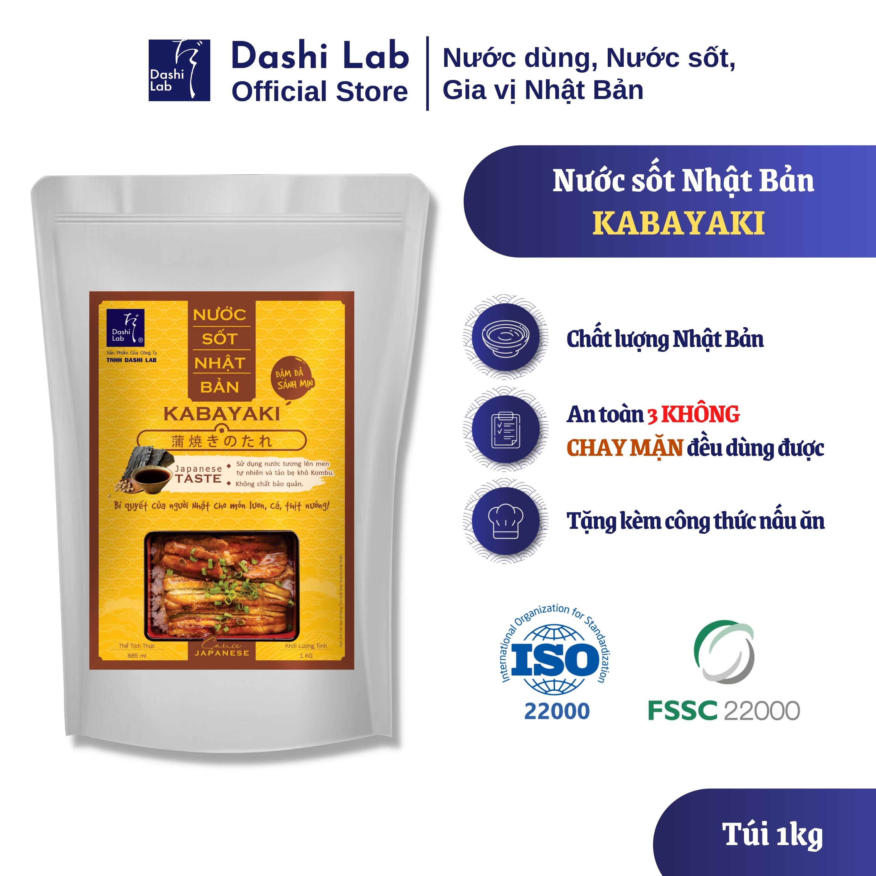 [HCM]Nước Sốt Kabayaki Nhật Bản - Dashi Lab - 1kg/túi