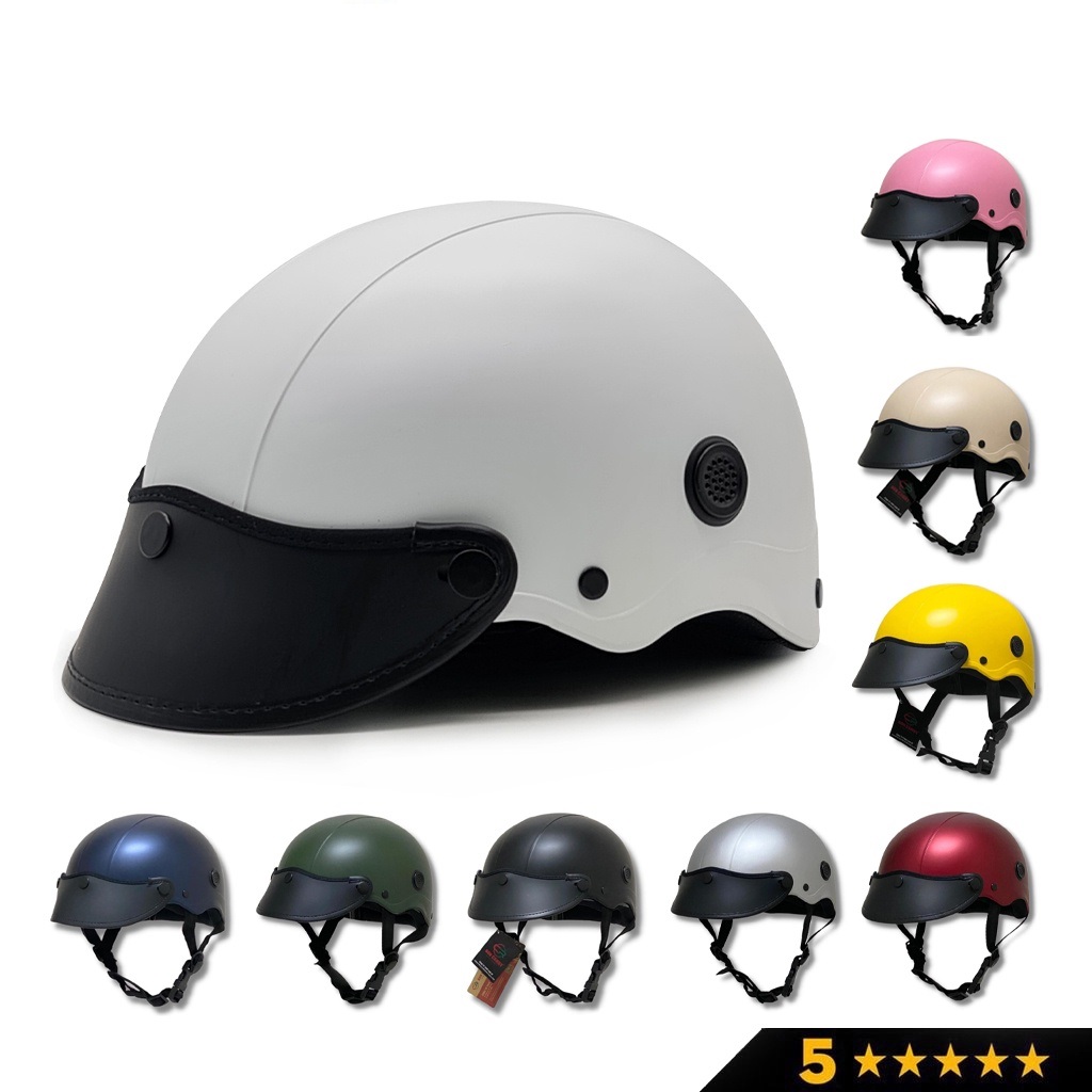 Nón bảo hiểm sơn Nhám nửa đầu thời trang, FREE SIZE Nam Nữ .