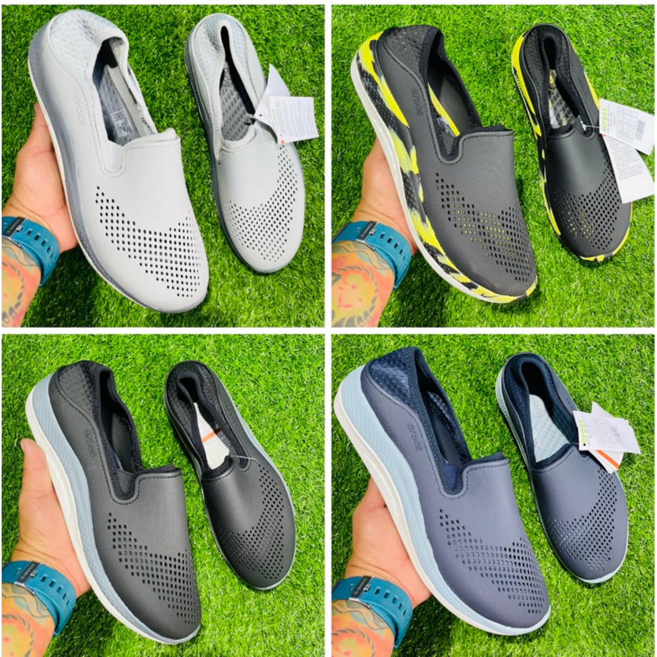 GIÀY NHỰA CHỐNG HÔI CHÂN , GIÀY LƯỜI CROCS LITERIDE PACER 360 SLIP ON CHO NAM