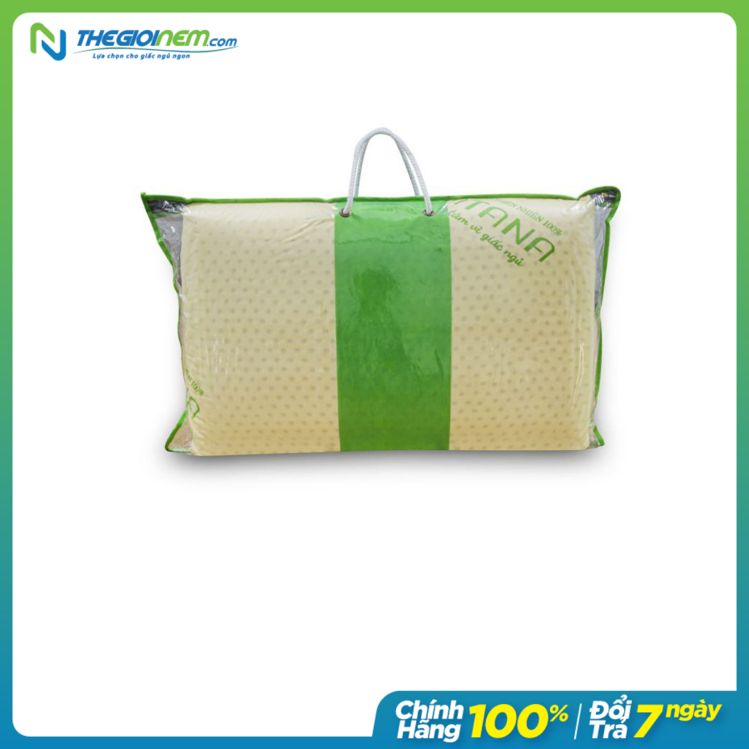 Free ship-Ruột Gối Nằm 100% Cao Su Thiên Nhiên TATANA 40x60x14cm