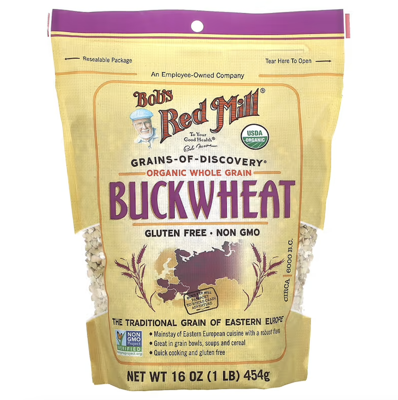 TÚI 454g KIỀU MẠCH TẤM - HỮU CƠ Bob s Red Mill, Organic Buckwheat