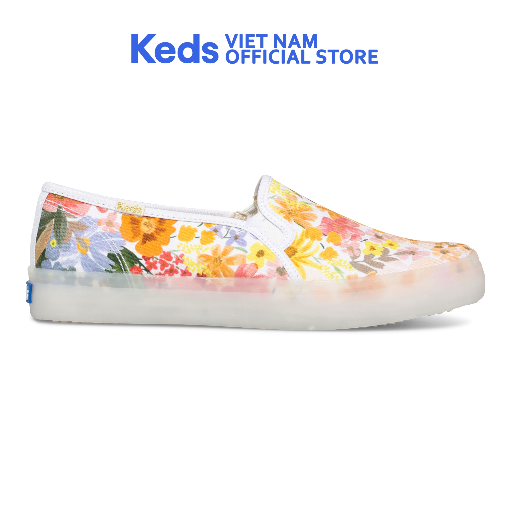 Giày Keds Nữ Rifle Paper Co. Double Decker Marguerite Pink KD066077