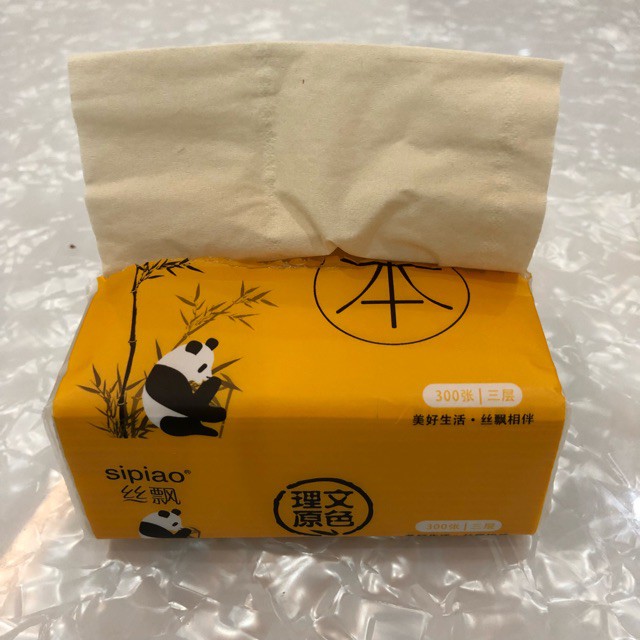 Khăn giấy rút giấy ăn gấu trúc sipiao làm từ sợi tre siêu mềm siêu dai - chăm sóc nhà cửa – phụ kiện bàn ăn - giấy vệ sinh, khăn giấy - giấy ăn cao cấp siêu dai kháng khuẩn – 1 gói 300 tờ giấy ăn vệ sinh siêu dai siêu thấm hút