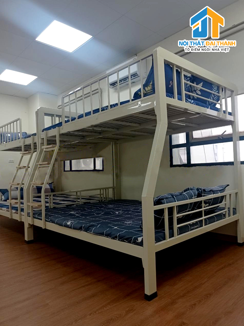 Giường sắt hai tầng mẫu hộp vuông NHIỀU kích thước dài 2m sắt 4x8