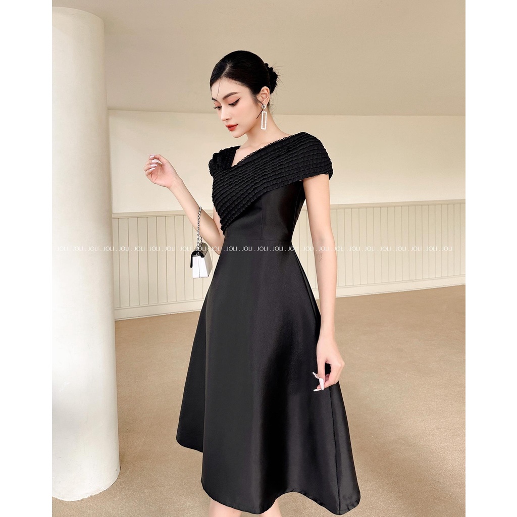 Váy thiết kế cao cấp dự tiệc màu đen sang trọng JOLI