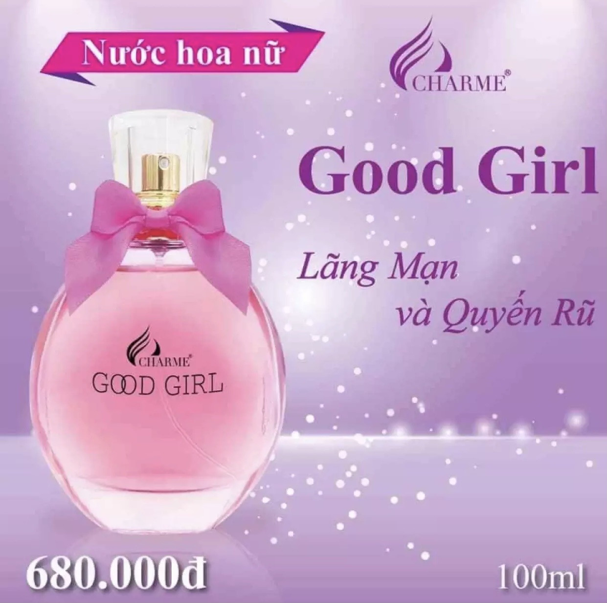 Nước hoa nữ goodgril 100ml + quà
