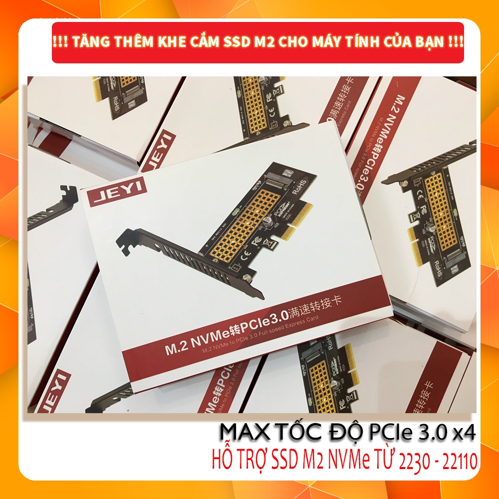 Card mở rộng thêm khe cắm ổ cứng SSD M2 PCIe NVMe dùng cho máy bàn [M2 NVMe Adapter]