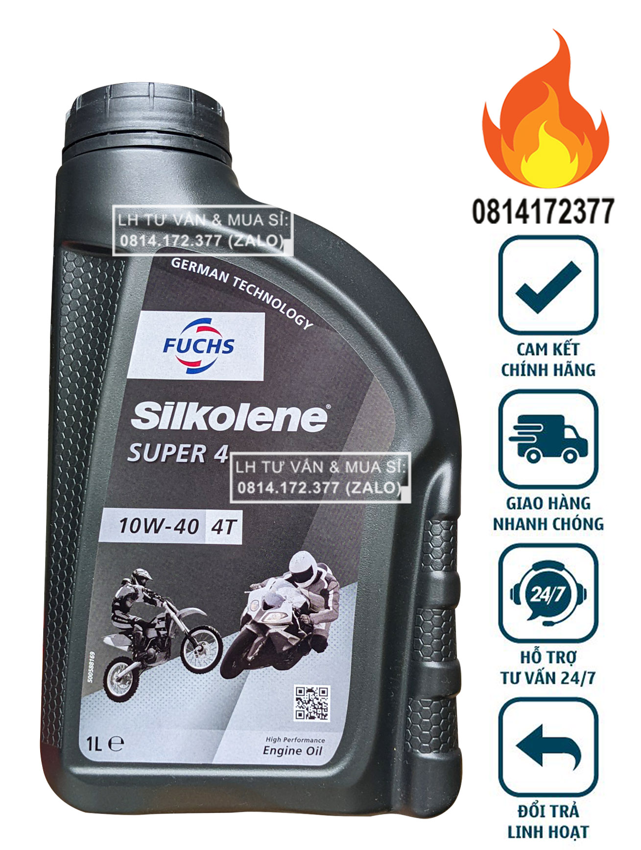 Dầu nhớt xe số cao cấp fuchs silkolene max 10w40 1.000ml