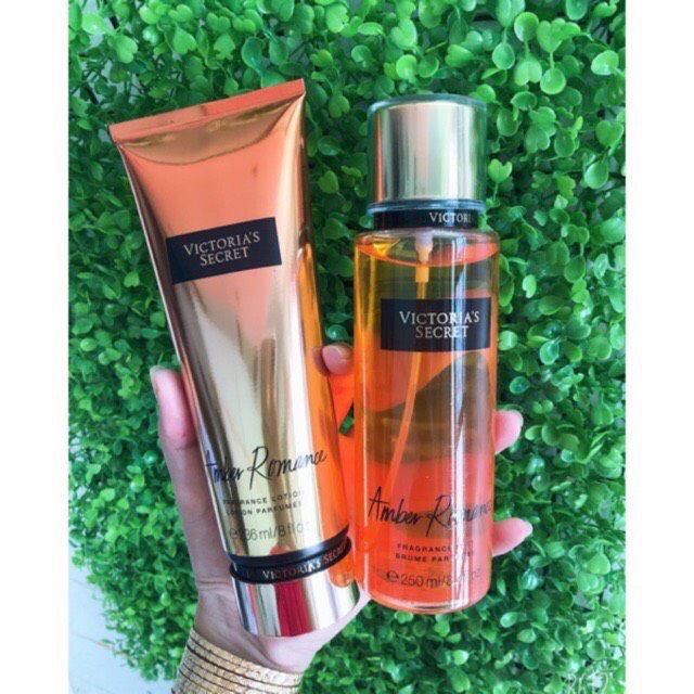 [HCM]Combo 2 Món kem dưỡng amber +xịt thơm body amber