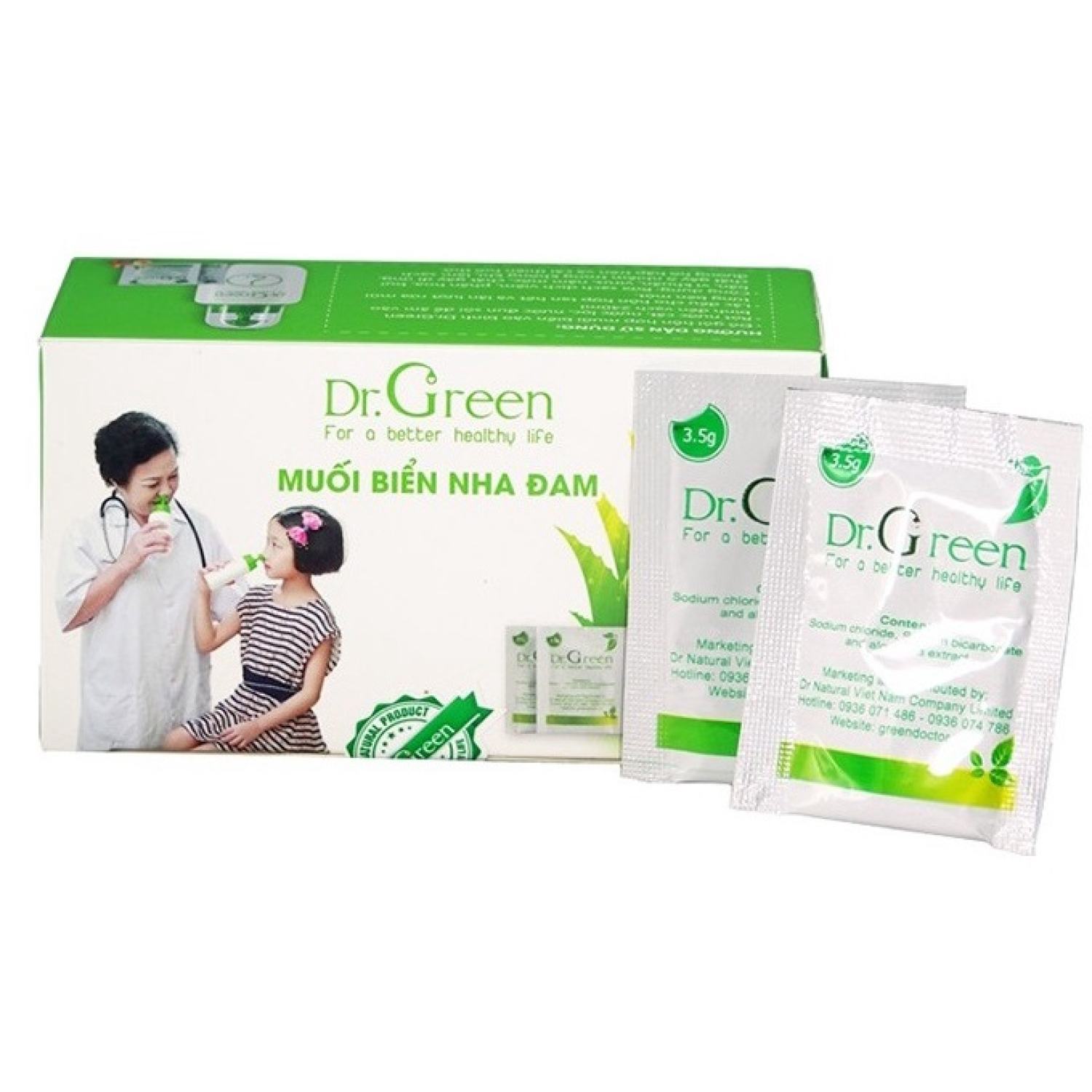 Dr. green aloe vera extract salt Aloe Vera Sea Salt Box 30 packs