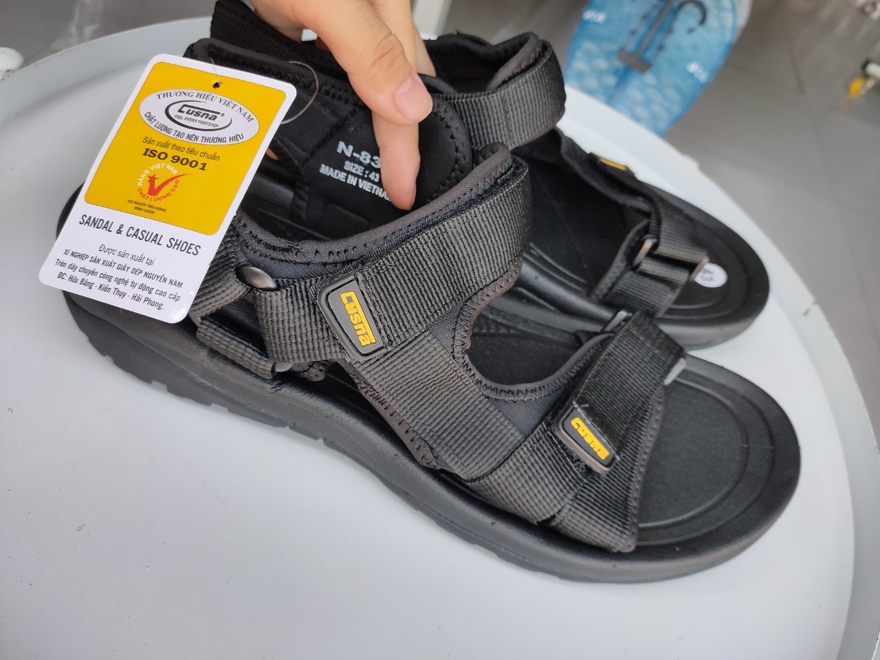 Giày quai hậu nam - sandal học sinh lusna quai chéo