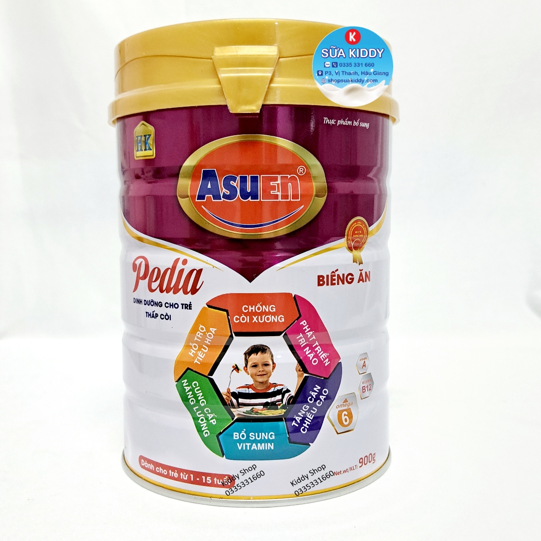 Sữa tăng cân Asuen Pedia 900g dành cho trẻ biếng ăn, chậm hấp thu (date luôn mới)