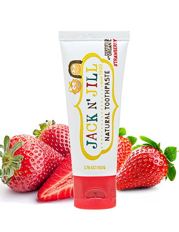 Kem đánh răng hữu cơ trẻ em jack n' jill 50g úc - vị dâu