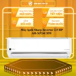 Máy lạnh Sharp Inverter 2.5 HP AH-XP24CHW -  Gas R32 - GIAO TOÀN QUỐC - CHỈ MIỄN PHÍ HCM